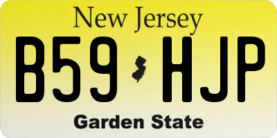NJ license plate B59HJP