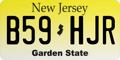 NJ license plate B59HJR