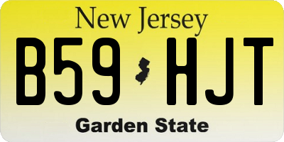 NJ license plate B59HJT