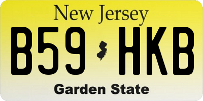 NJ license plate B59HKB