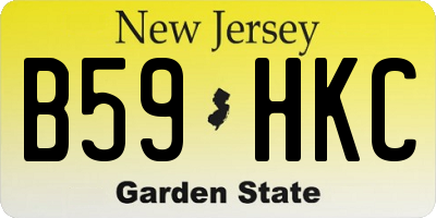 NJ license plate B59HKC