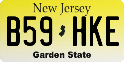NJ license plate B59HKE