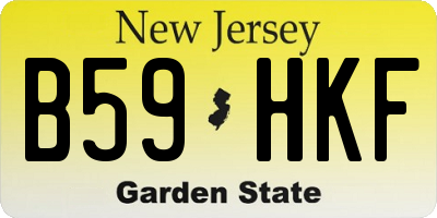NJ license plate B59HKF
