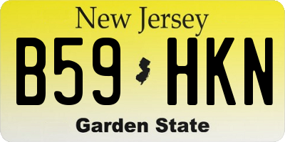 NJ license plate B59HKN