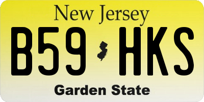 NJ license plate B59HKS