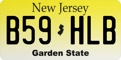 NJ license plate B59HLB