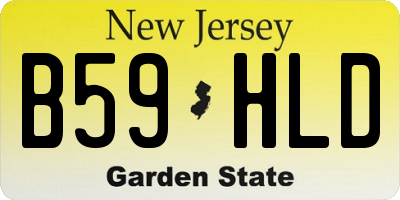 NJ license plate B59HLD