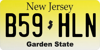 NJ license plate B59HLN