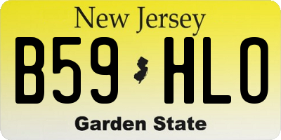 NJ license plate B59HLO