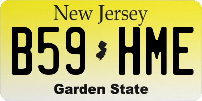 NJ license plate B59HME