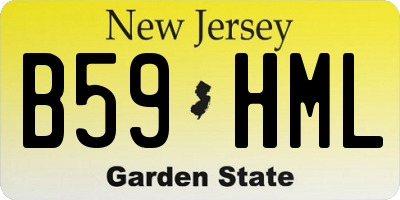 NJ license plate B59HML