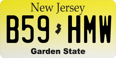 NJ license plate B59HMW