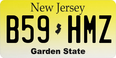 NJ license plate B59HMZ
