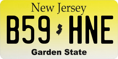 NJ license plate B59HNE