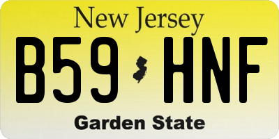 NJ license plate B59HNF