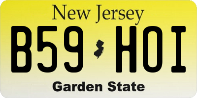 NJ license plate B59HOI