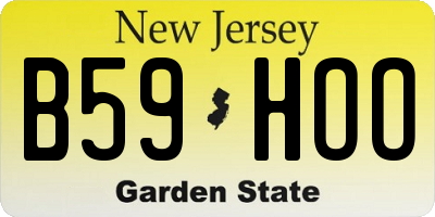 NJ license plate B59HOO