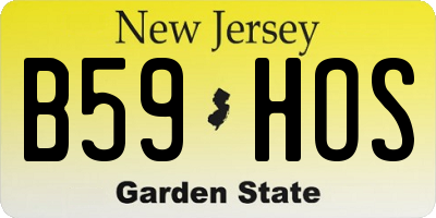 NJ license plate B59HOS