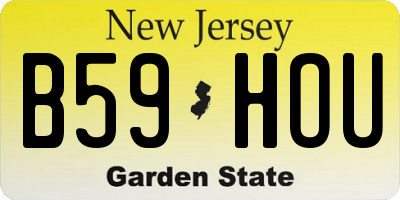 NJ license plate B59HOU
