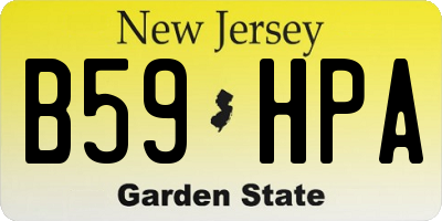 NJ license plate B59HPA