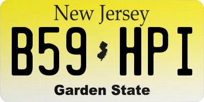 NJ license plate B59HPI