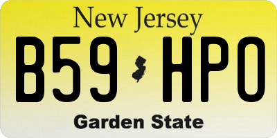 NJ license plate B59HPO