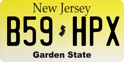NJ license plate B59HPX