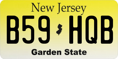 NJ license plate B59HQB