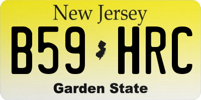 NJ license plate B59HRC