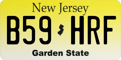 NJ license plate B59HRF