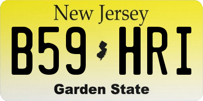 NJ license plate B59HRI