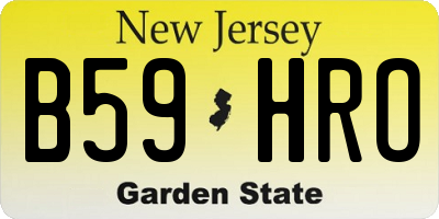 NJ license plate B59HRO