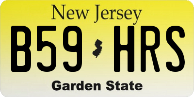 NJ license plate B59HRS