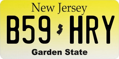 NJ license plate B59HRY