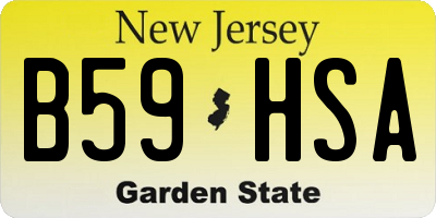 NJ license plate B59HSA