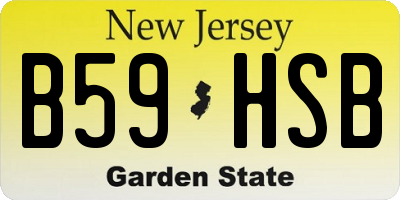 NJ license plate B59HSB