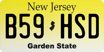 NJ license plate B59HSD