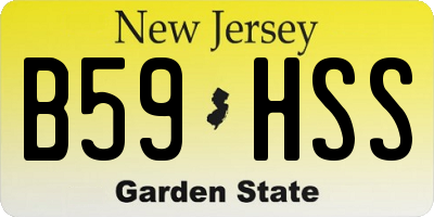 NJ license plate B59HSS