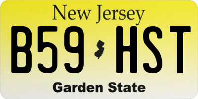 NJ license plate B59HST