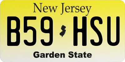 NJ license plate B59HSU