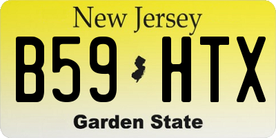 NJ license plate B59HTX