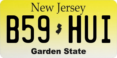 NJ license plate B59HUI