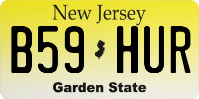 NJ license plate B59HUR