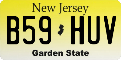 NJ license plate B59HUV