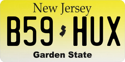 NJ license plate B59HUX
