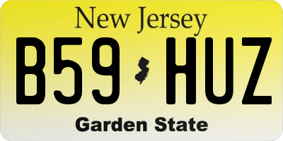 NJ license plate B59HUZ