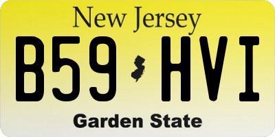 NJ license plate B59HVI