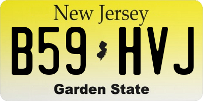 NJ license plate B59HVJ