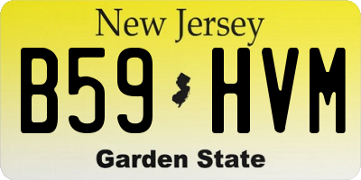 NJ license plate B59HVM