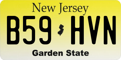 NJ license plate B59HVN